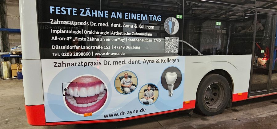 Zahnarztpraxis Buswerbung